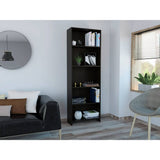 Biblioteca Lisa Eco Wengue 62x180cm con Cinco Compartimientos - Bibliotecas | Bylmo