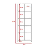 Biblioteca Lisa Eco Wengue 62x180cm con Cinco Compartimientos - Bibliotecas | Bylmo