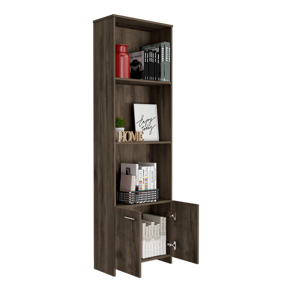 Biblioteca Lisa Easy Bellota 55.1x181.5cm con Tres Compartimientos y con Un Cajón - Bibliotecas | Bylmo