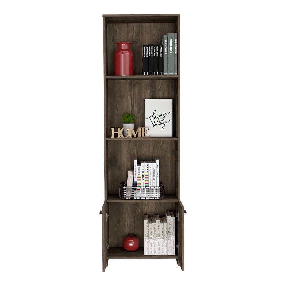 Biblioteca Lisa Easy Bellota 55.1x181.5cm con Tres Compartimientos y con Un Cajón - Bibliotecas | Bylmo