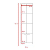 Biblioteca Lisa Easy Bellota 55.1x181.5cm con Tres Compartimientos y con Un Cajón - Bibliotecas | Bylmo