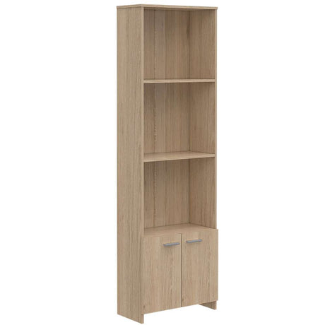 Biblioteca Lisa Easy Rovere 55 cm con Entrepaños y Puertas - Bibliotecas | Bylmo