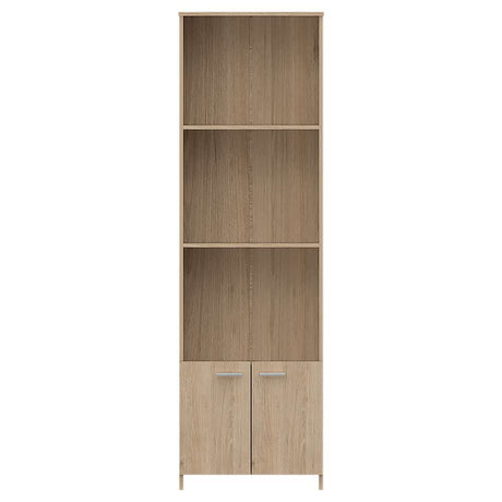 Biblioteca Lisa Easy Rovere 55 cm con Entrepaños y Puertas - Bibliotecas | Bylmo