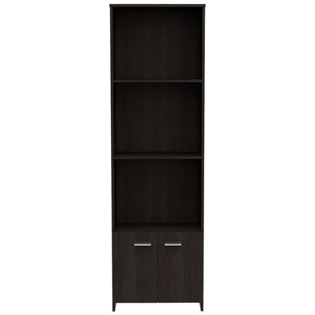 Biblioteca Lisa Easy Wengue 55 cm con Entrepaños y Puertas - Bibliotecas | Bylmo