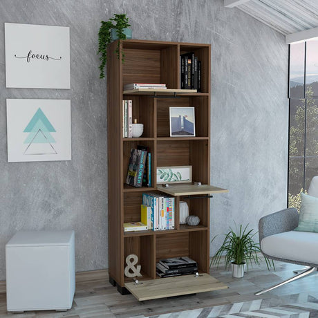 Biblioteca Marsella Gales 62.5x160.6cm Rectangular con Seis Compartimientos - Bibliotecas | Bylmo