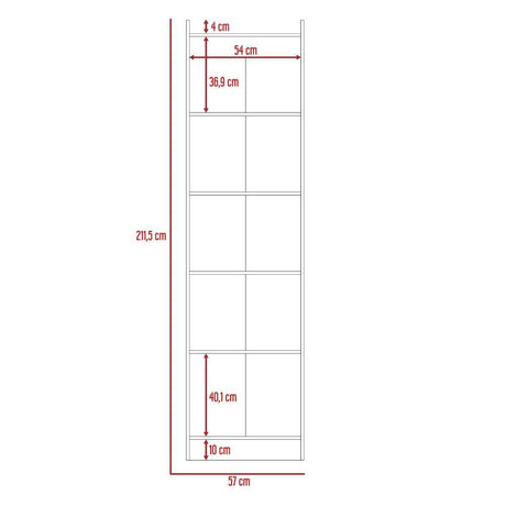 Biblioteca Minerva Wengue 57 cm con Entrepaños - Bibliotecas | Bylmo