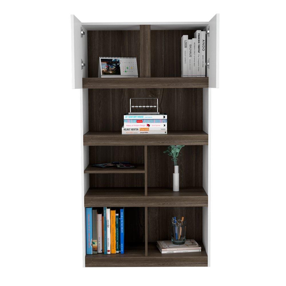 Biblioteca Monet Siena 80 cm con Puertas y Entrepaños - Bibliotecas | Bylmo