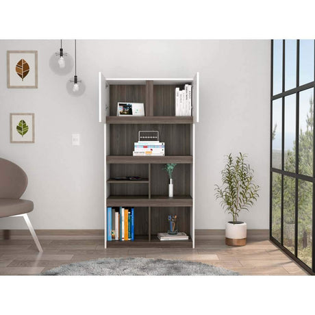 Biblioteca Monet Siena 80 cm con Puertas y Entrepaños - Bibliotecas | Bylmo