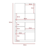 Biblioteca Monet Siena 80 cm con Puertas y Entrepaños - Bibliotecas | Bylmo