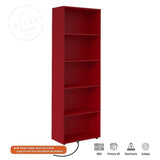 Biblioteca Multy Rojo 60x180cm con Cinco Compartimientos - Bibliotecas | Bylmo