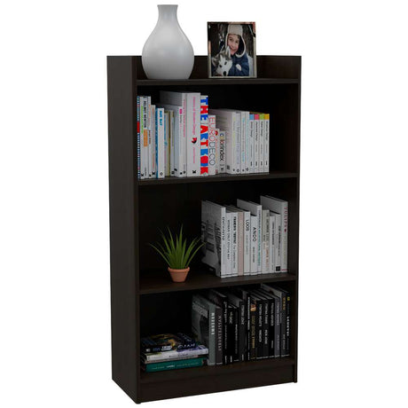 Biblioteca Ofice Wengue 62.9x120cm con Tres Compartimientos - Bibliotecas | Bylmo