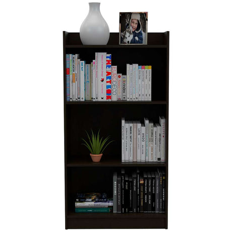 Biblioteca Ofice Wengue 62.9x120cm con Tres Compartimientos - Bibliotecas | Bylmo