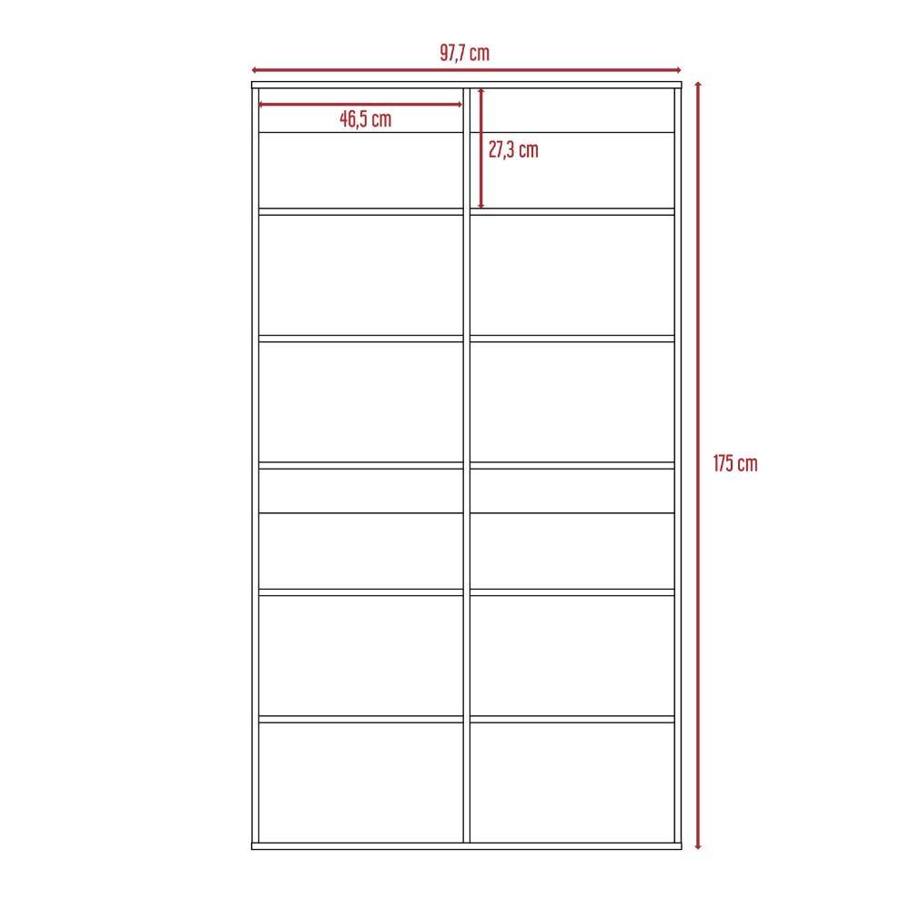 Biblioteca Ofice Habano 100x180cm con 1Dos Compartimientos - Bibliotecas | Bylmo