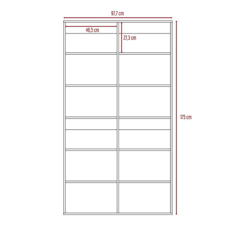 Biblioteca Ofice Habano 100x180cm con 1Dos Compartimientos - Bibliotecas | Bylmo