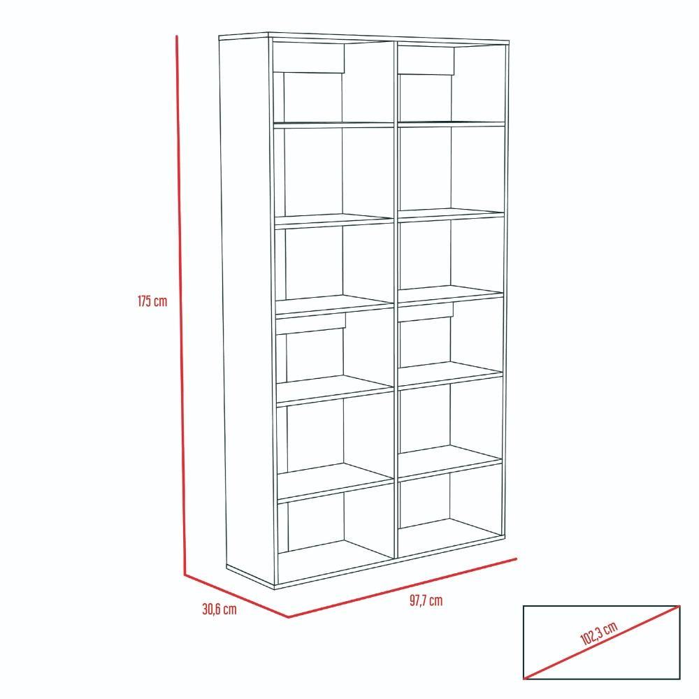 Biblioteca Ofice Habano 100x180cm con 1Dos Compartimientos - Bibliotecas | Bylmo