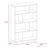Biblioteca Ofice Ceniza 80x122cm con Ocho Compartimientos - Bibliotecas | Bylmo