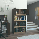 Biblioteca Ofice Habano 80.1x151.9cm con Seis Compartimientos y con Un Cajón - Bibliotecas | Bylmo