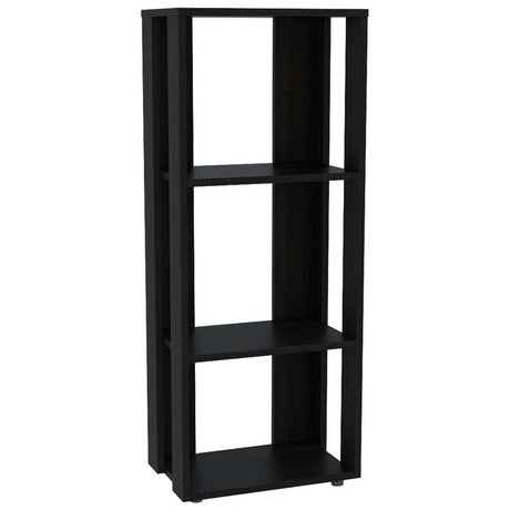 Biblioteca Office Wengue 40x100.75cm con Tres Compartimientos - Bibliotecas | Bylmo