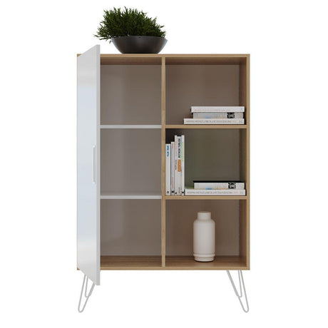 Biblioteca Paris Pro Blanco 80 cm con Puerta y Entrepaños - Bibliotecas | Bylmo