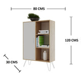 Biblioteca Paris Pro Blanco 80 cm con Puerta y Entrepaños - Bibliotecas | Bylmo