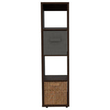 Biblioteca Tanger Miel 37 cm con Cajón y Entrepaños - Bibliotecas | Bylmo