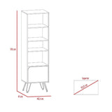 Biblioteca Stamford Cafe Expreso 48 cm con Puerta y Entrepaños - Bibliotecas | Bylmo