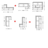 Biblioteca Transformable Snow Blanco 61 cm Tipo L con Entrepaños
