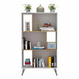 Biblioteca Urban Duna y Blanco 80x140cm con Seis Compartimientos - Bibliotecas | Bylmo