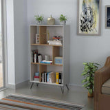 Biblioteca Urban Duna y Blanco 80x140cm con Seis Compartimientos - Bibliotecas | Bylmo