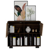 Bifé Fraktal Habano 100x100cm con Diez Compartimientos y con Patas - Bifes y Arrimos | Bylmo