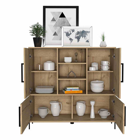 Bifé Shanghai Duna 107x100.3cm con Nueve Compartimientos y con Patas - Bifes y Arrimos | Bylmo