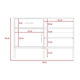Bifé Soho S Bellota 120x79cm con Cuatro Compartimientos y con Patas - Bifes y Arrimos | Bylmo