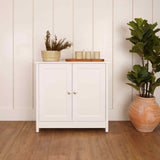 Bifera Blanco 80x76cm con Dos Compartimientos y con Patas - Bifes y Arrimos | Bylmo