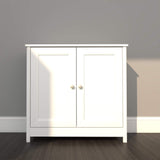 Bifera Blanco 80x76cm con Dos Compartimientos y con Patas - Bifes y Arrimos | Bylmo