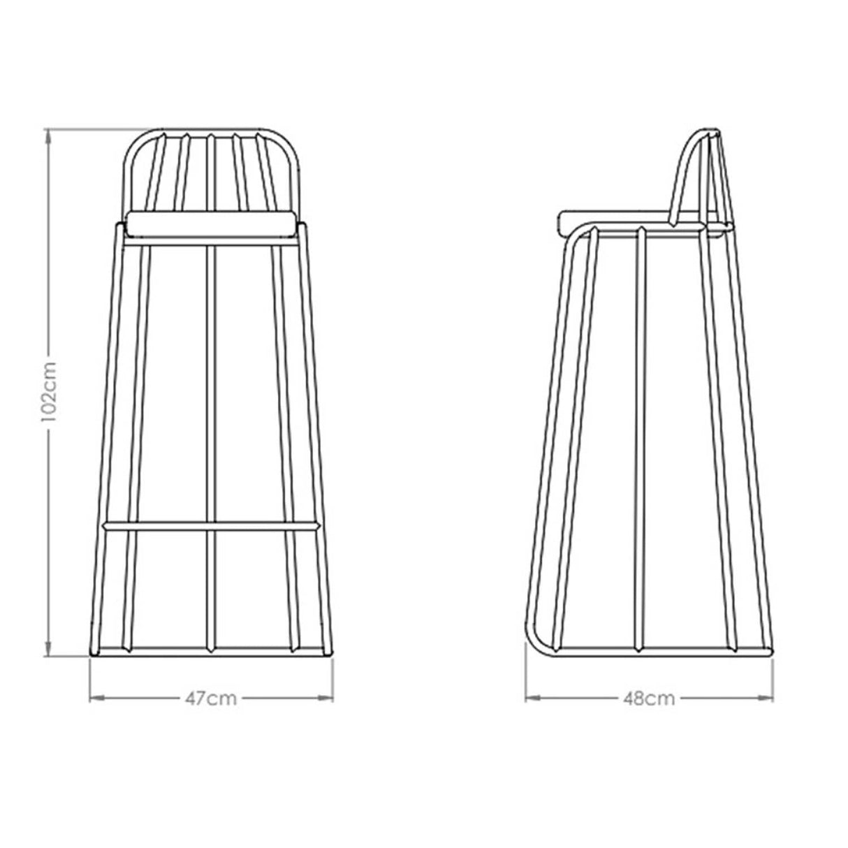 Butaco Bostón Duna 47 cm con Espaldar - Sillas y Butacos | Bylmo