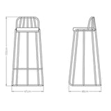 Butaco Bostón Duna 47 cm con Espaldar - Sillas y Butacos | Bylmo