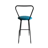 Butaco Mantis Azul 35 cm con Espaldar - Sillas y Butacos | Bylmo