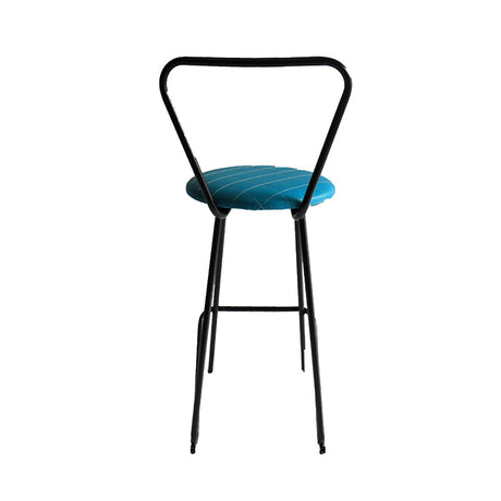 Butaco Mantis Azul 35 cm con Espaldar - Sillas y Butacos | Bylmo