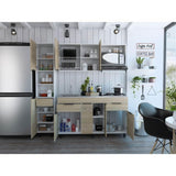 Cocina Laport Rovere y Blanco 150 cm - Cocinas | Bylmo