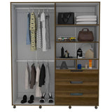 Closet Valdivia Caramelo 148 cm con Cuatro Puertas y Tres Cajones - Closets | Bylmo