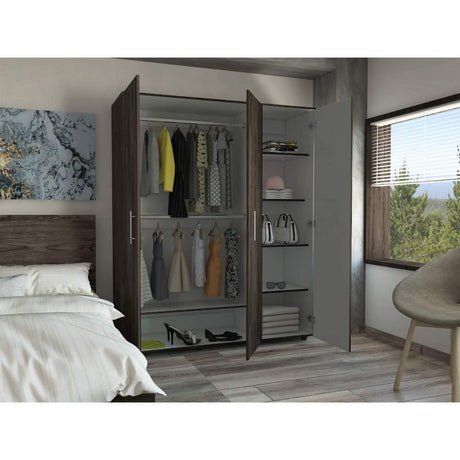Closet San Francisco Coñac 140 cm con Tres Puertas - Closets | Bylmo