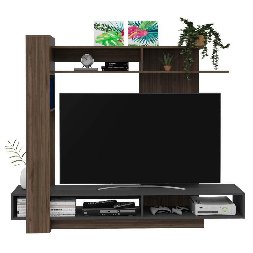 Centro de Entretenimiento Flamenco Gales y Plomo 180 cm - Muebles para TV | Bylmo