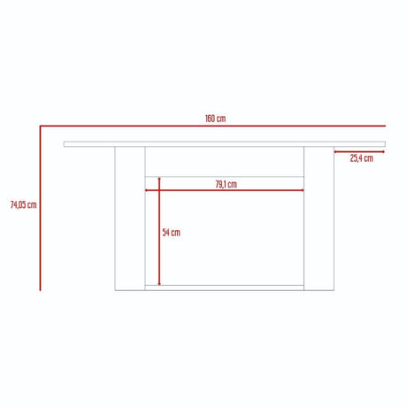 Comedor Volterra Caramelo 160 cm de Cuatro Puestos - Comedores | Bylmo