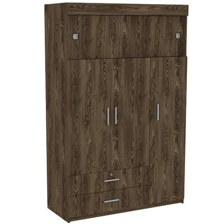 Closet Alma Coñac 120 cm con Cinco Puertas y Dos Cajones - Closets | Bylmo