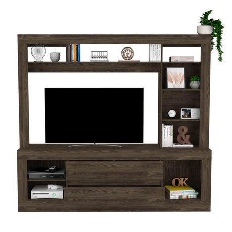 Centro de Entretenimiento Belga Coñac 200 cm con Dos Cajones - Muebles para TV | Bylmo