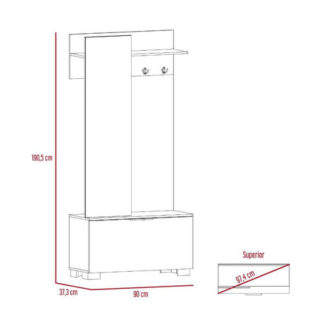 Closet Rain Duna 90 cm con Espejo - Closets | Bylmo