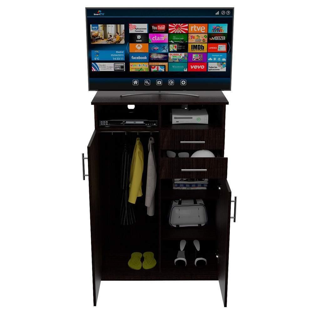 Closet Eco Wengue 83 cm con Dos Puertas y Dos Cajones - Closets | Bylmo