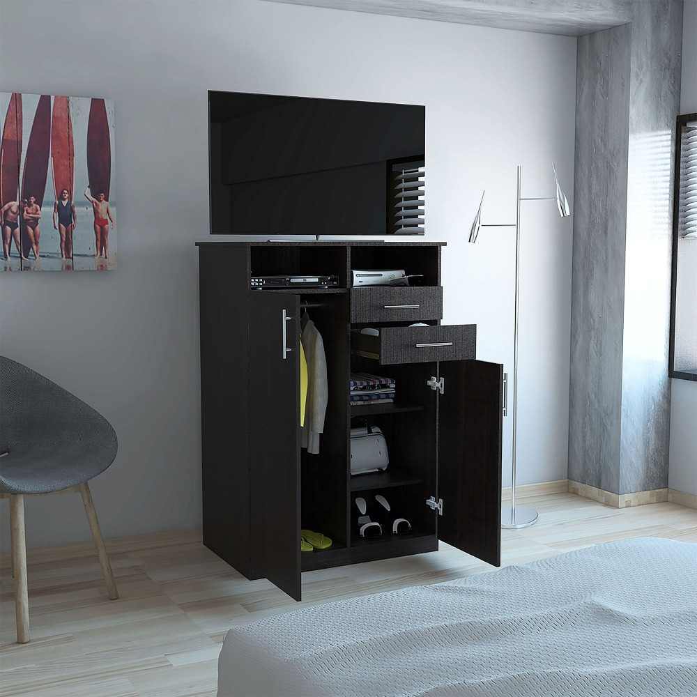 Closet Eco Wengue 83 cm con Dos Puertas y Dos Cajones - Closets | Bylmo