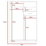 Closet Eco Wengue 83 cm con Dos Puertas y Dos Cajones - Closets | Bylmo