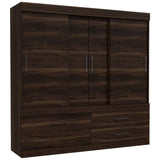 Closet Portofino Habano 180 cm con Cinco Puertas y Dos Cajones - Closets | Bylmo